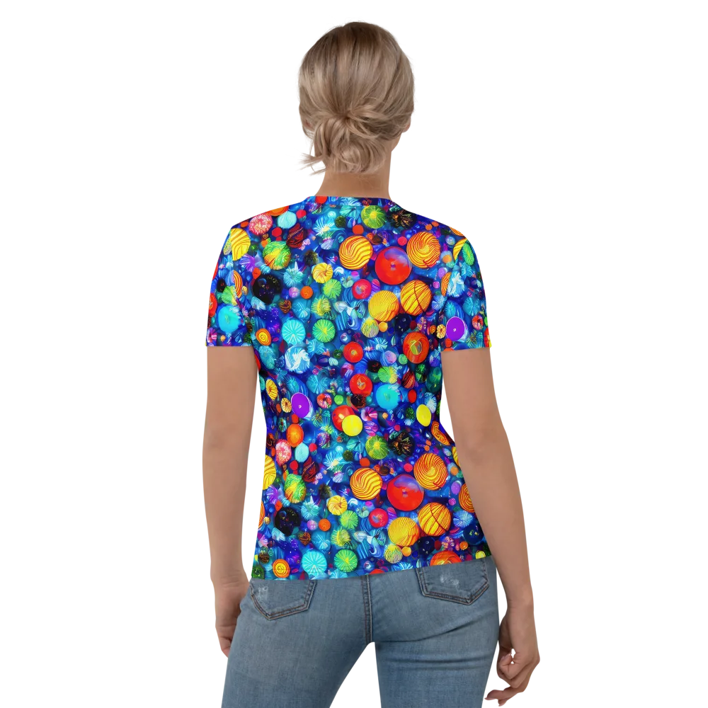 Chroma Dazzle on Women's Crew Neck T-Shirt — Back