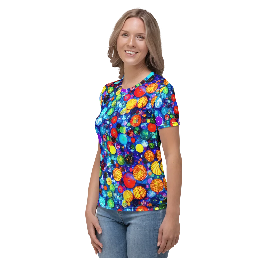 Chroma Dazzle on Women's Crew Neck T-Shirt — Left