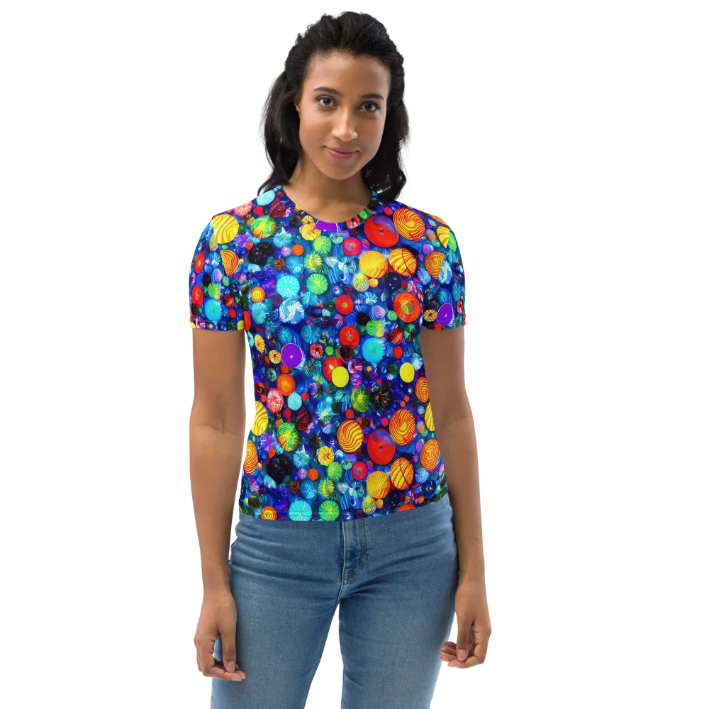Chroma Dazzle on Women's Crew Neck T-Shirt — Front