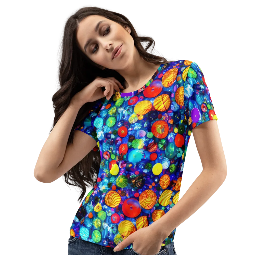 Chroma Dazzle on Women's Crew Neck T-Shirt — Left Front