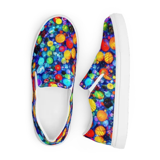 Chroma Dazzle on a Men's Slip-On Canvas Shoes