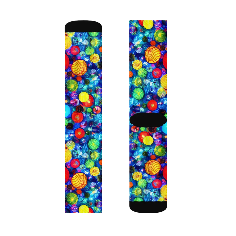 Chroma Dazzle on Socks — Left Sock