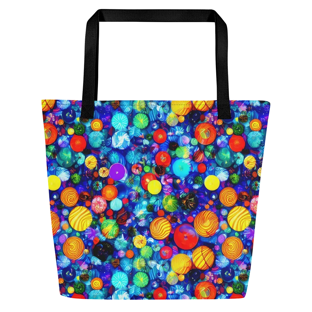 Chroma Dazzle on Large Tote Bag W/ Pocket — Front