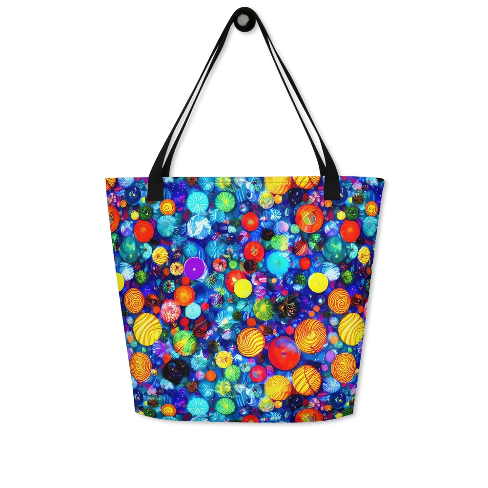 Chroma Dazzle on Large Tote Bag W/ Pocket — Front