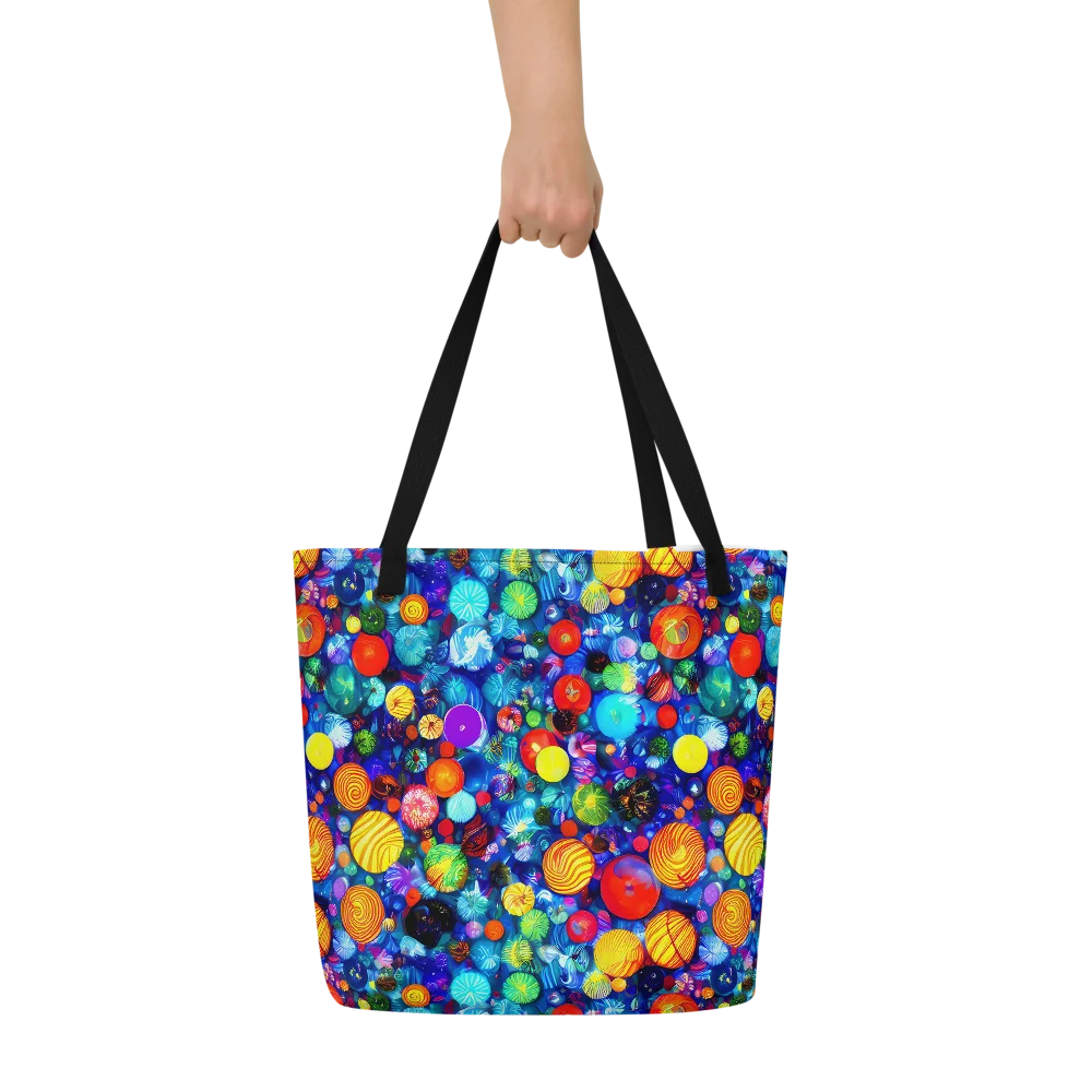 Chroma Dazzle on Large Tote Bag W/ Pocket — Front