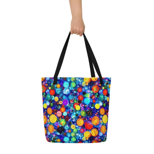 Chroma Dazzle on a Large Tote Bag W/ Pocket