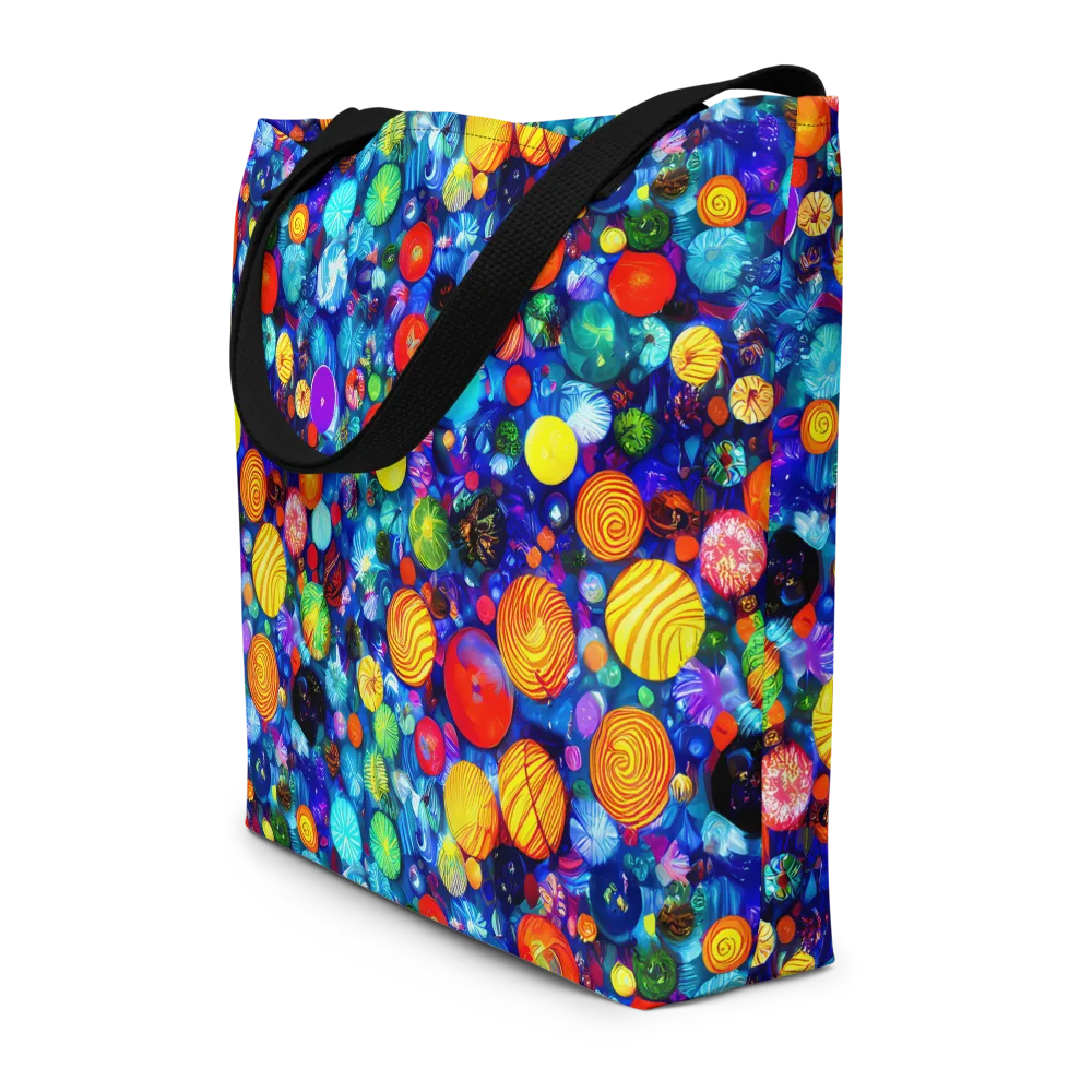 Chroma Dazzle on Large Tote Bag W/ Pocket — Front