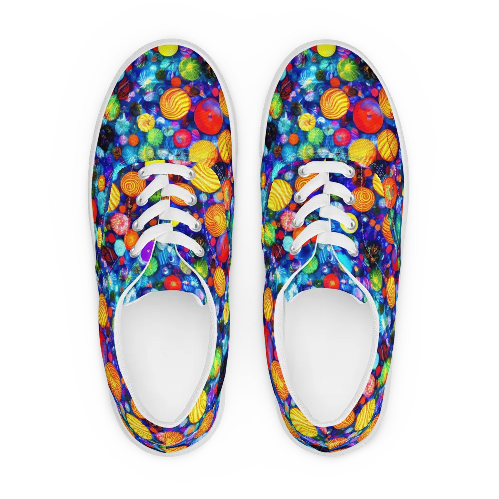 Chroma Dazzle on Men's Lace-Up Canvas Shoes — Front