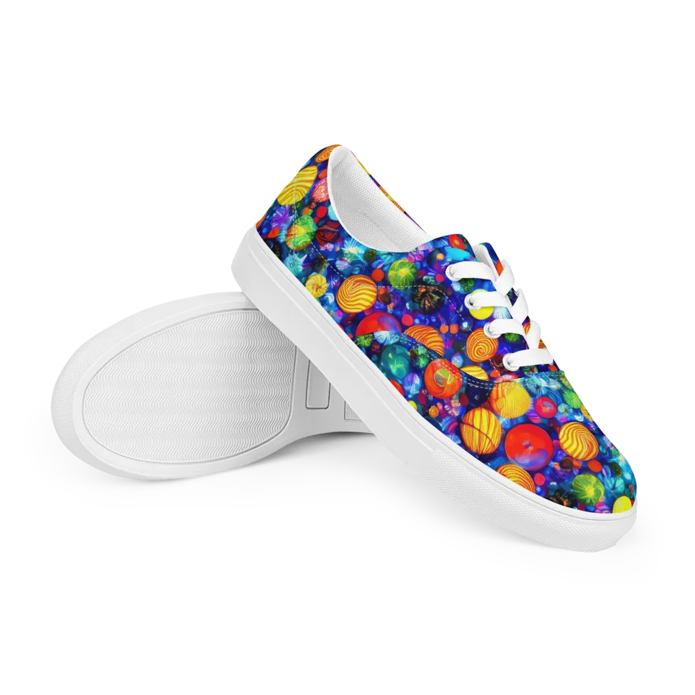 Chroma Dazzle on Men's Lace-Up Canvas Shoes — Right Front