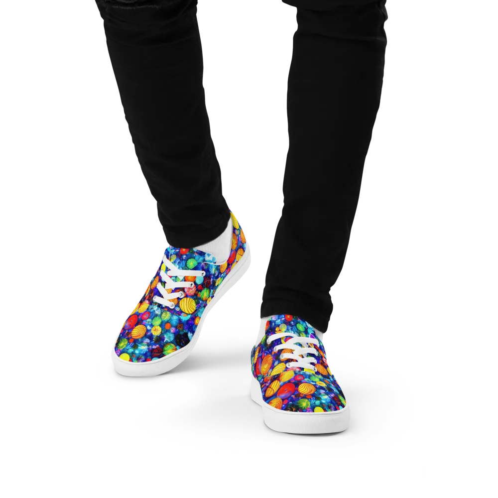 Chroma Dazzle on Men's Lace-Up Canvas Shoes — Front