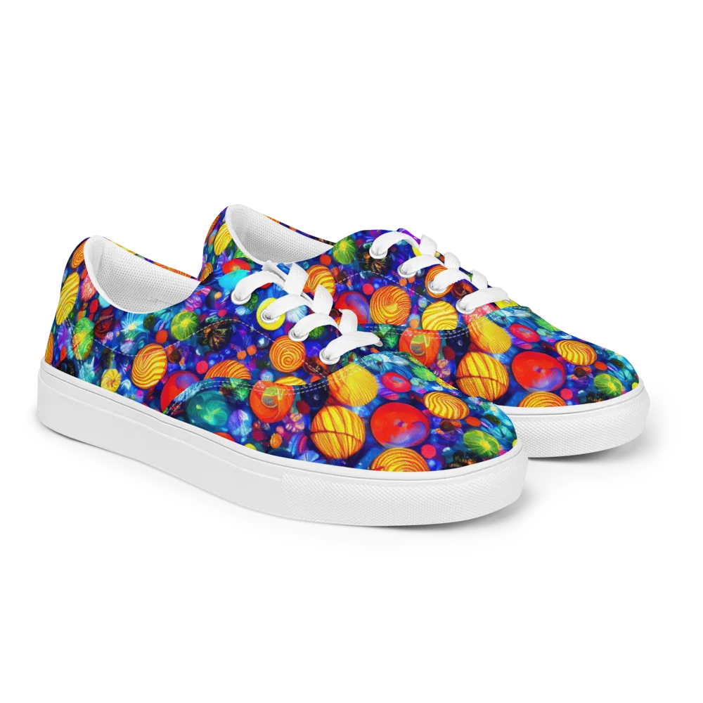 Chroma Dazzle on Men's Lace-Up Canvas Shoes — Right Front