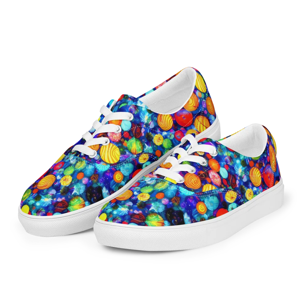 Chroma Dazzle on Men's Lace-Up Canvas Shoes — Left Front