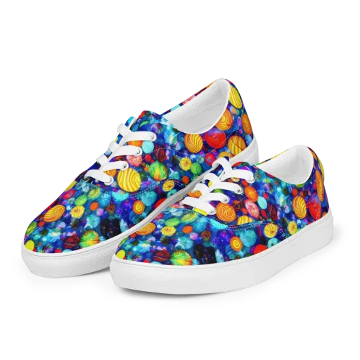 Chroma Dazzle on a Men's Lace-Up Canvas Shoes