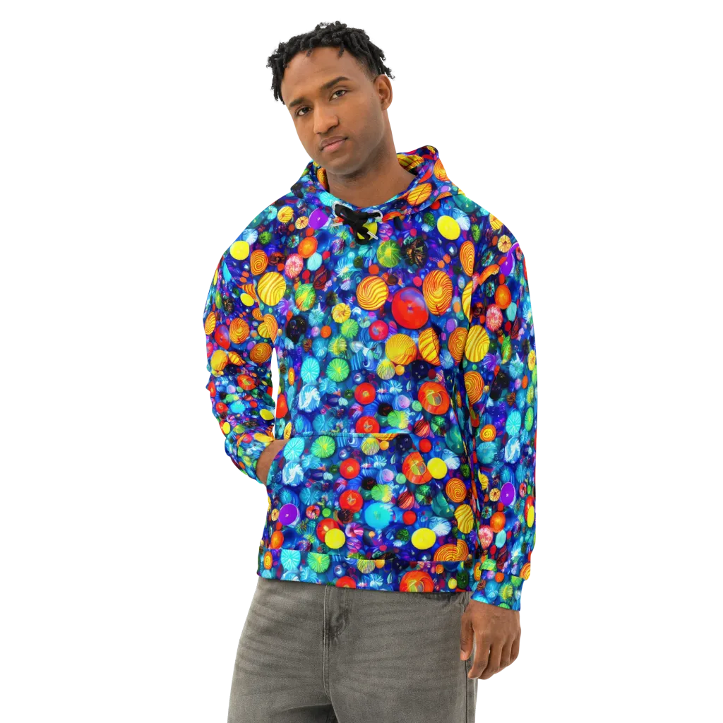 Chroma Dazzle on Cotton Hoodie — Left Front