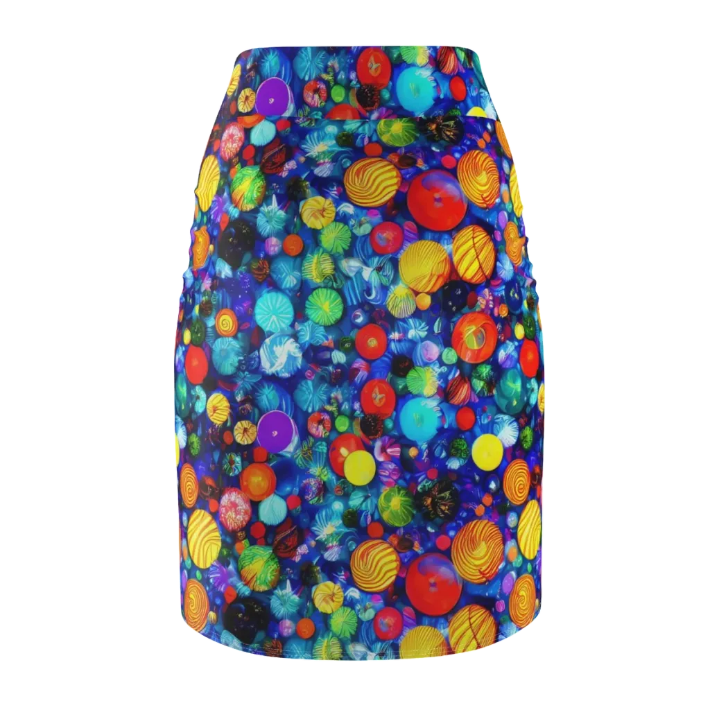 Chroma Dazzle on Pencil Skirt — Back