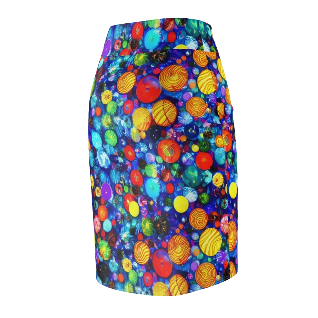 Chroma Dazzle on Pencil Skirt — Back Side