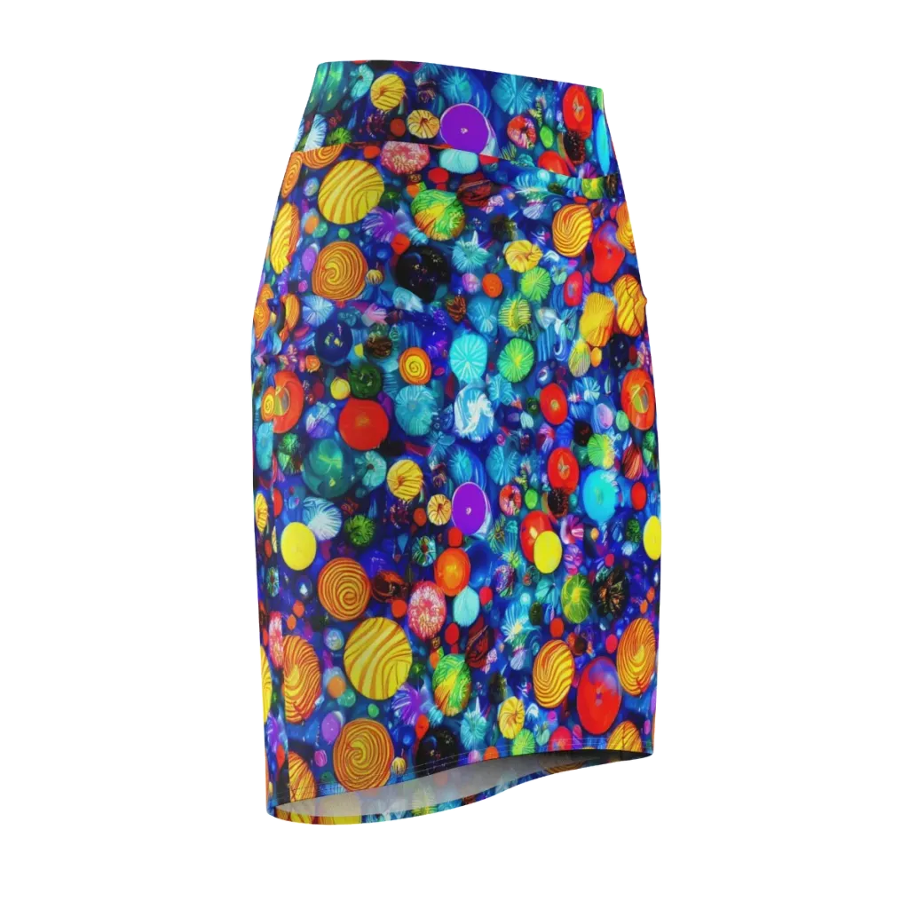 Chroma Dazzle on Pencil Skirt — Front Side