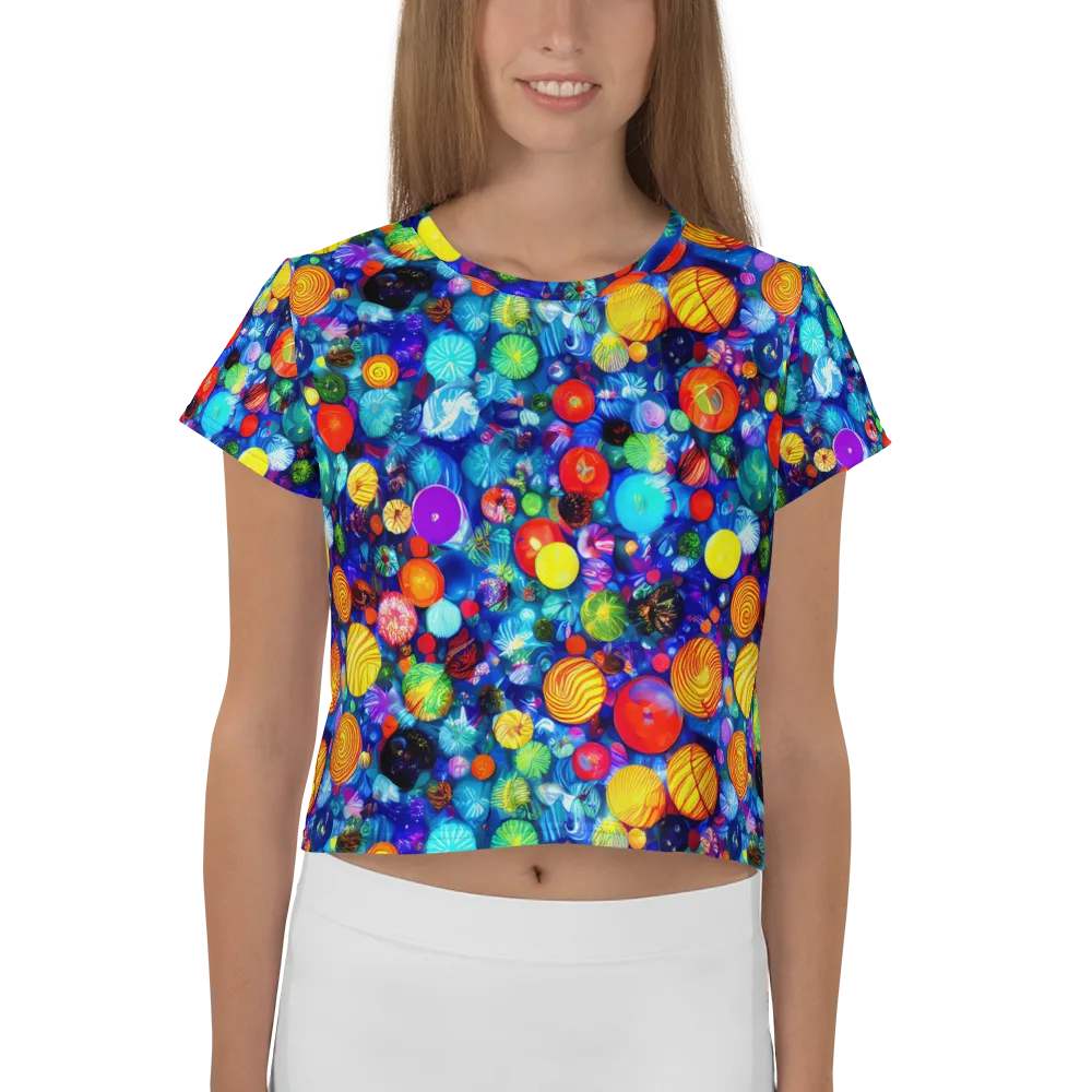 Chroma Dazzle on Crop Tee — Front