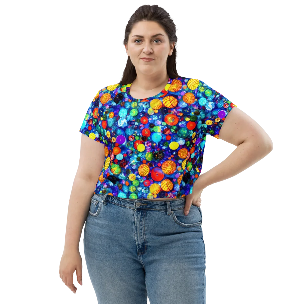 Chroma Dazzle on Crop Tee — Front