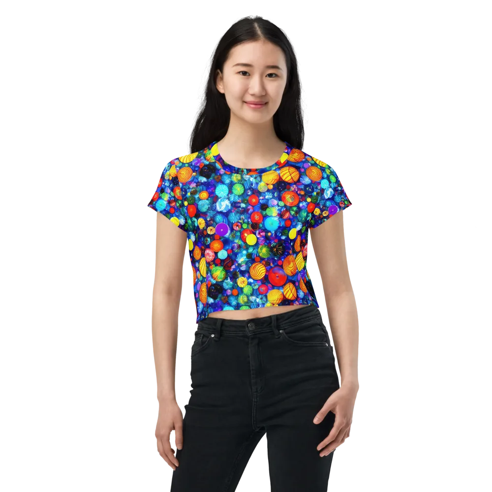 Chroma Dazzle on Crop Tee — Front