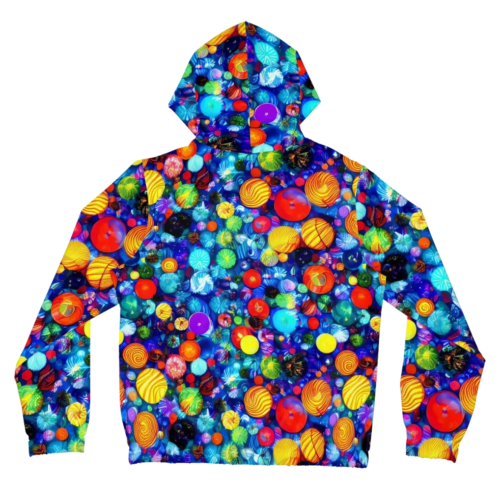 Chroma Dazzle on Women's Full-Zip Hoodie — Back