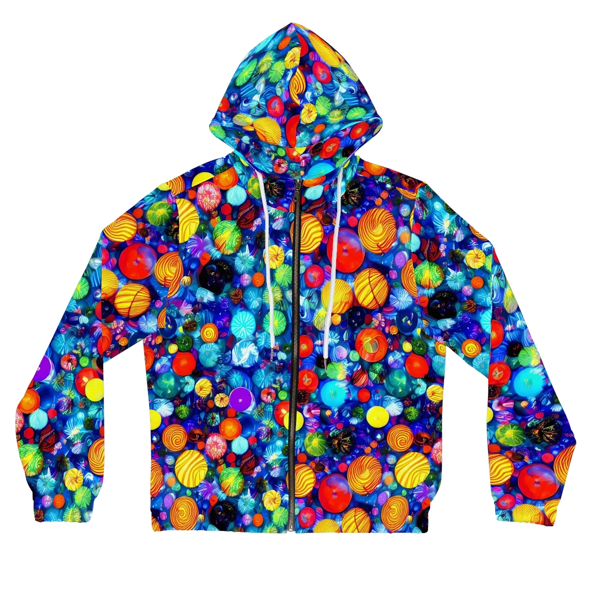 Chroma Dazzle on Women's Full-Zip Hoodie — Front