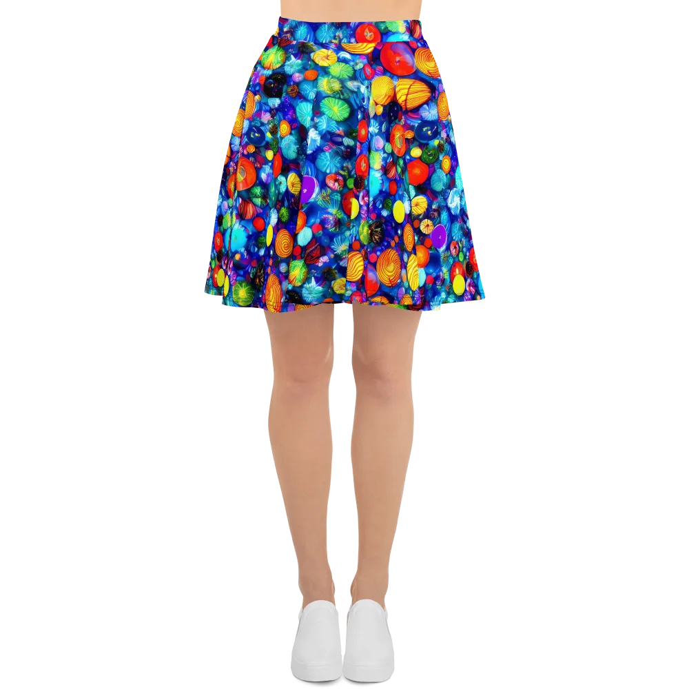 Chroma Dazzle on Skater Skirt — Front