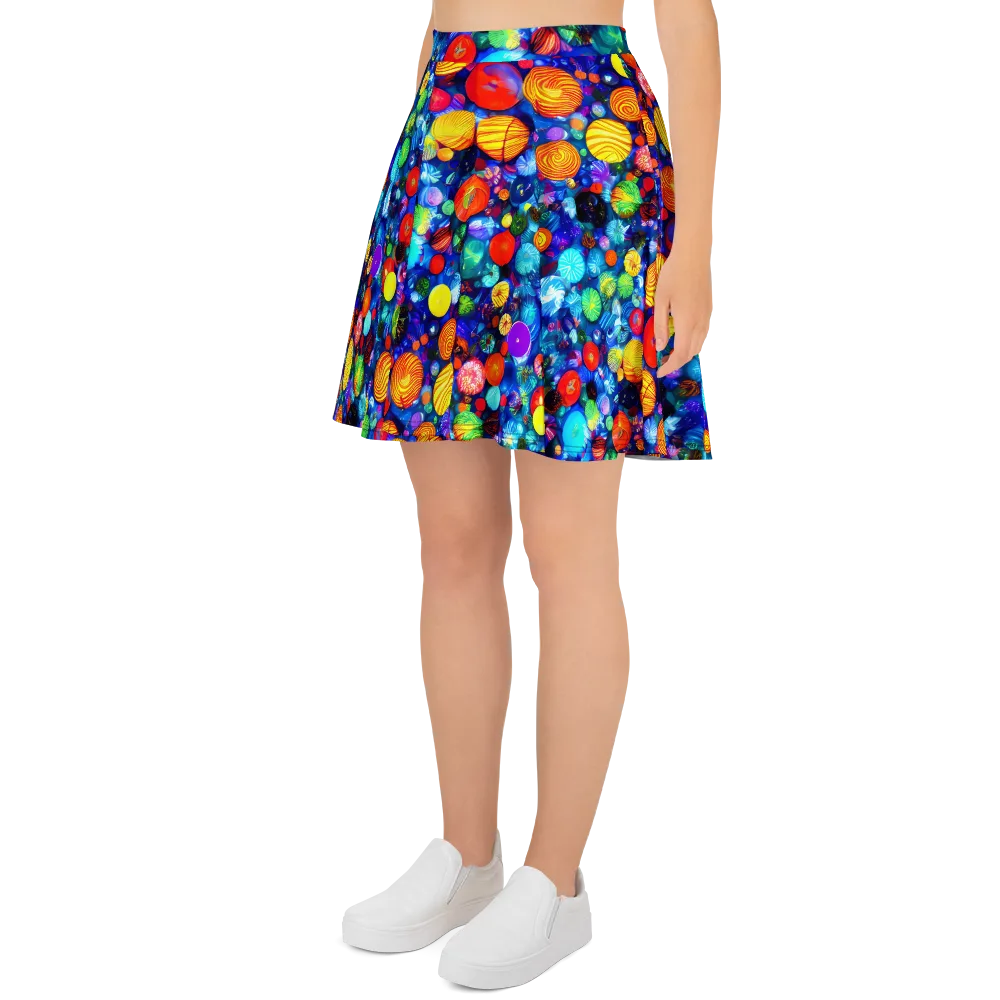 Chroma Dazzle on Skater Skirt — Left