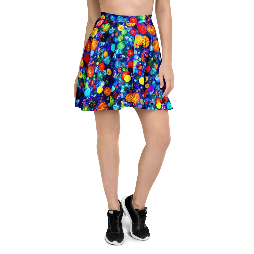 Chroma Dazzle on Skater Skirt — Front