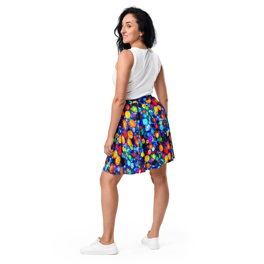 Chroma Dazzle on Skater Skirt — Back