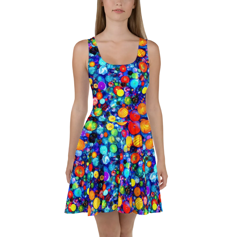 Chroma Dazzle on Skater Dress — Front