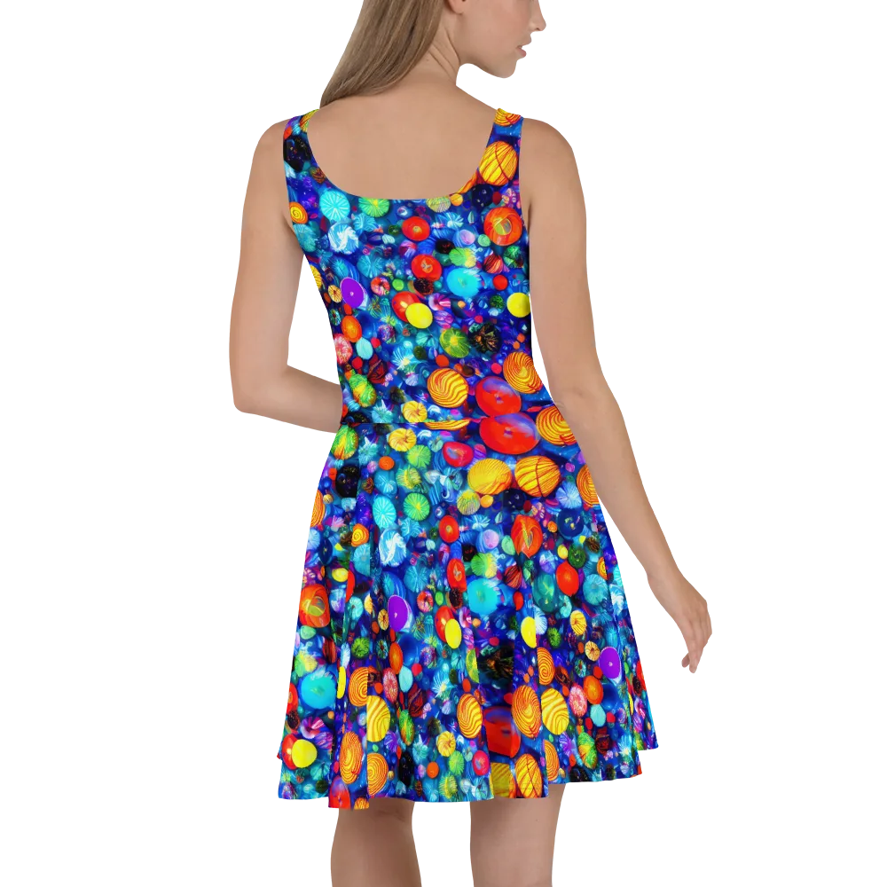 Chroma Dazzle on Skater Dress — Back
