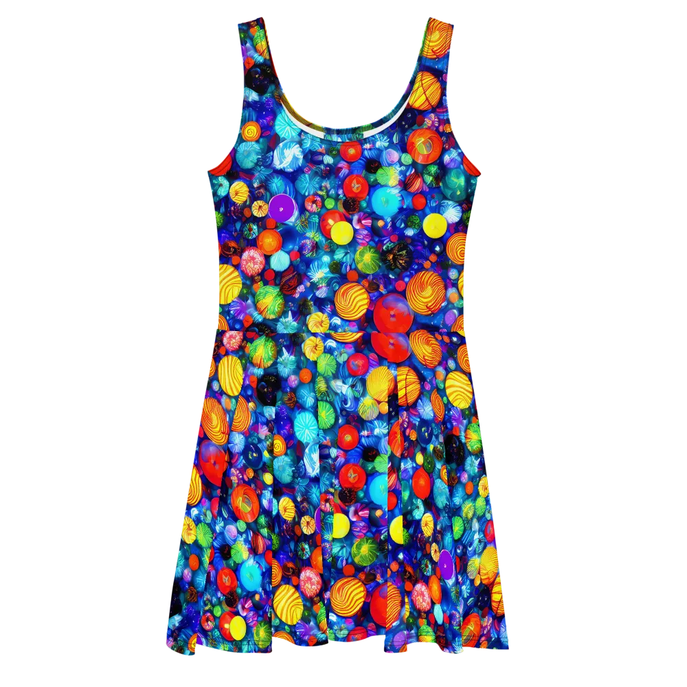 Chroma Dazzle on Skater Dress — Front