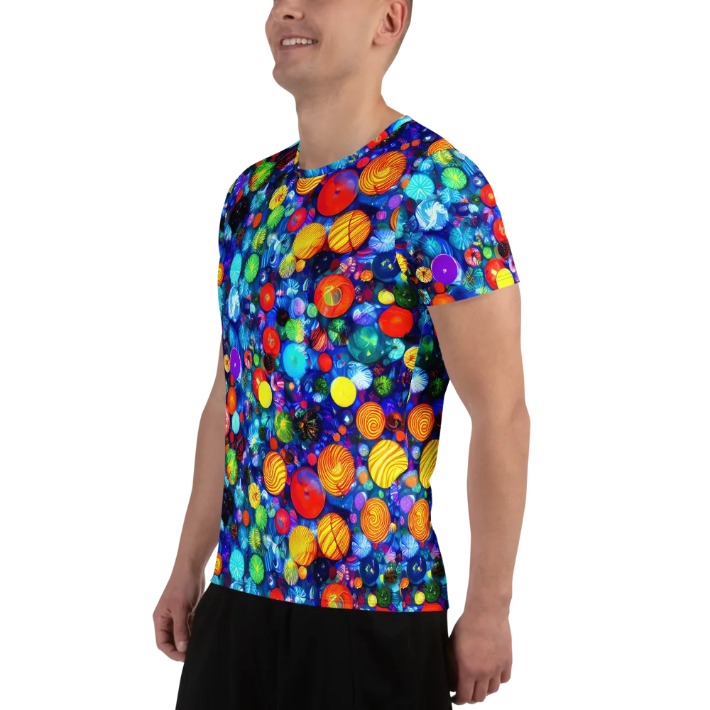 Chroma Dazzle on Men's Athletic T-Shirt — Left