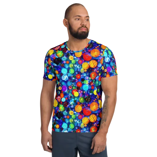 Chroma Dazzle on a Men's Athletic T-Shirt
