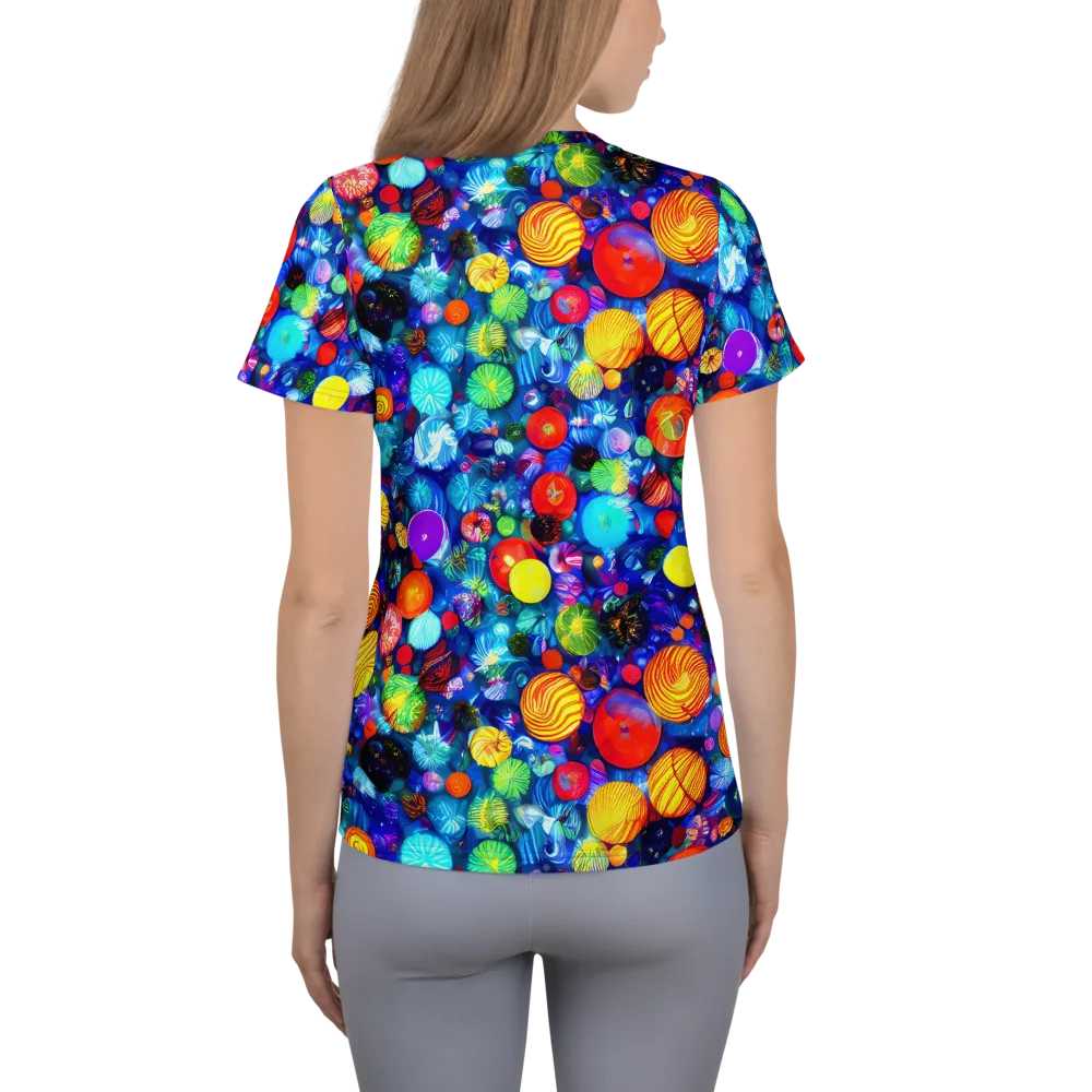 Chroma Dazzle on Women's Athletic T-Shirt — Back