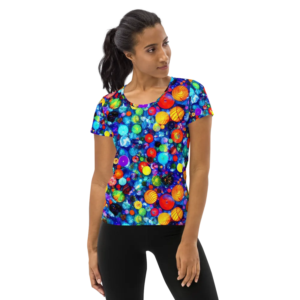 Chroma Dazzle on Women's Athletic T-Shirt — Front