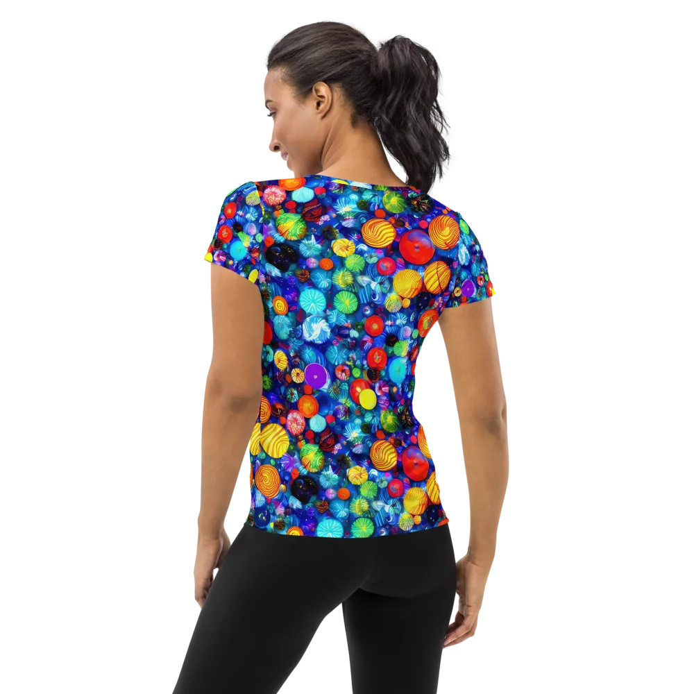 Chroma Dazzle on Women's Athletic T-Shirt — Back
