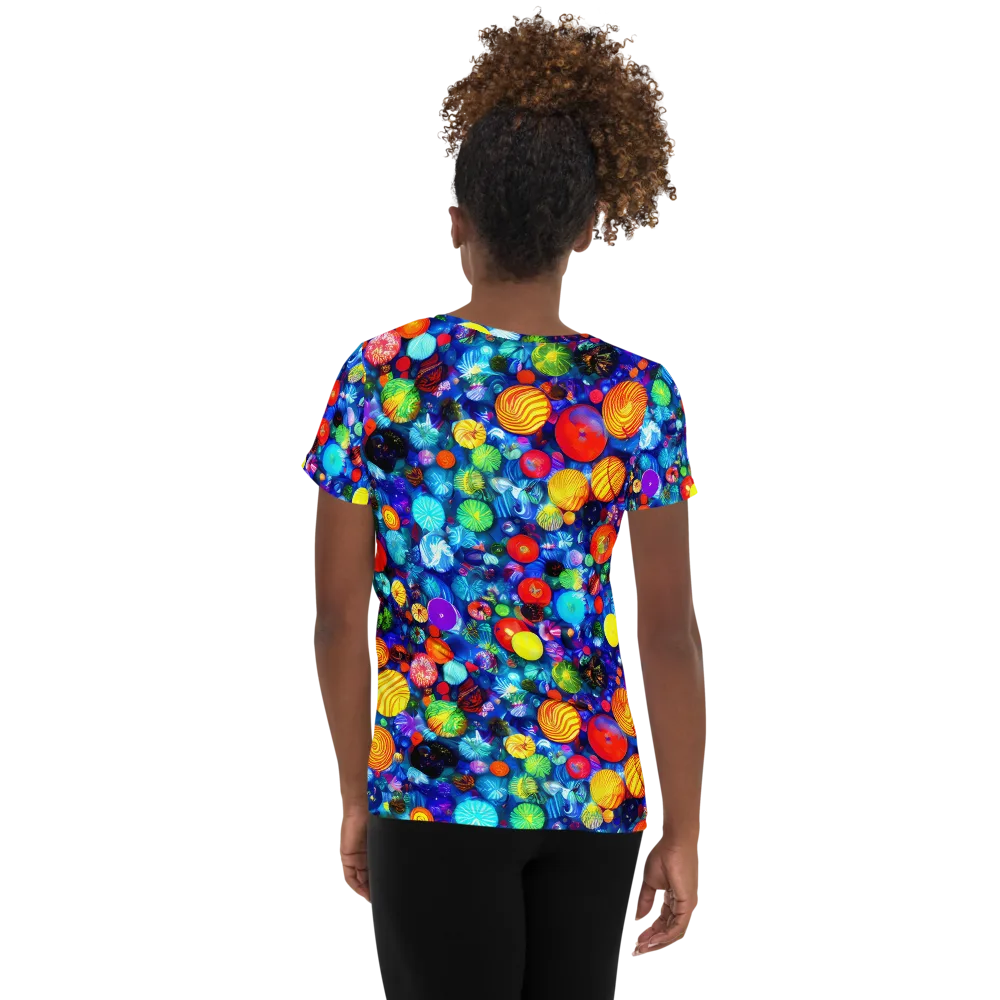 Chroma Dazzle on Women's Athletic T-Shirt — Back