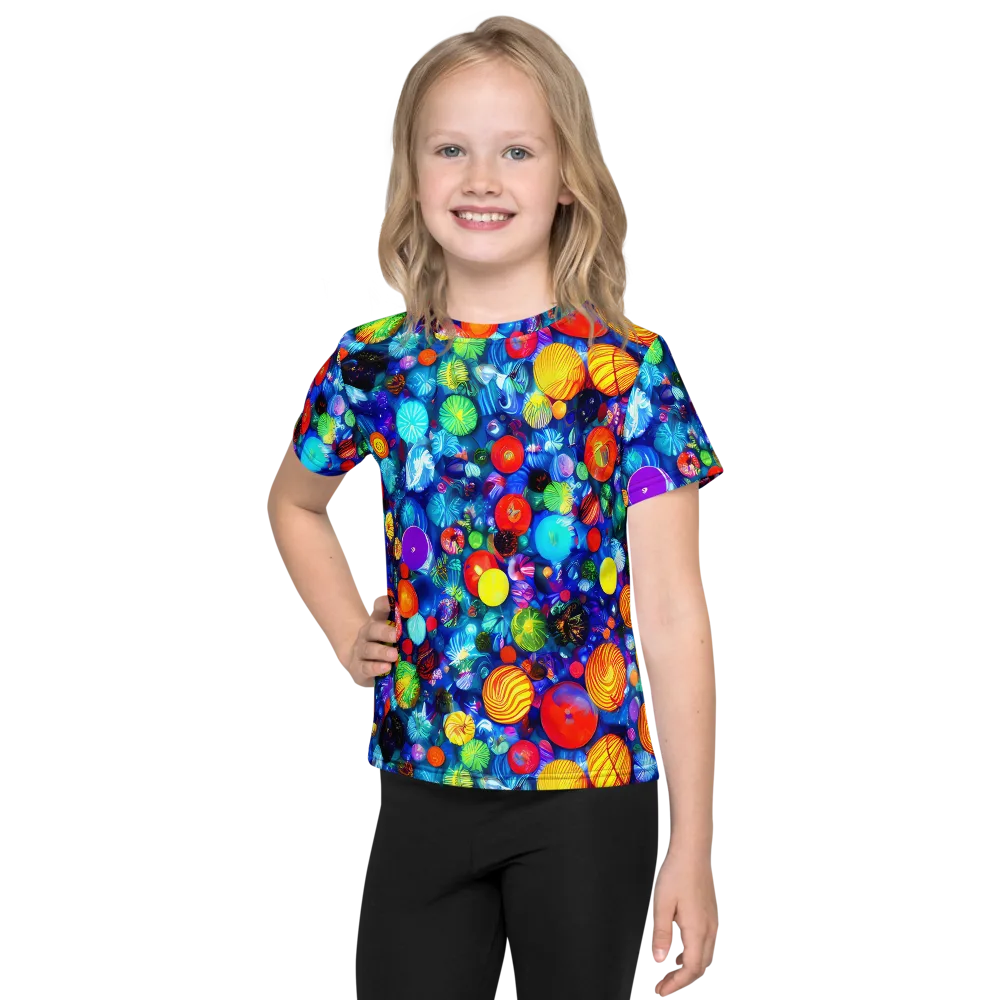 Chroma Dazzle on Kids Crew Neck T-Shirt — Front