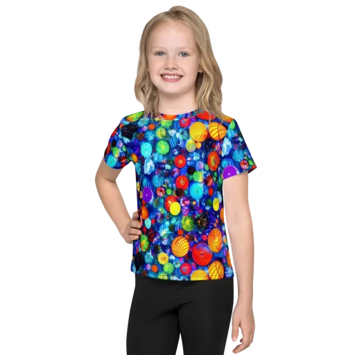 Chroma Dazzle on a Kids Crew Neck T-Shirt