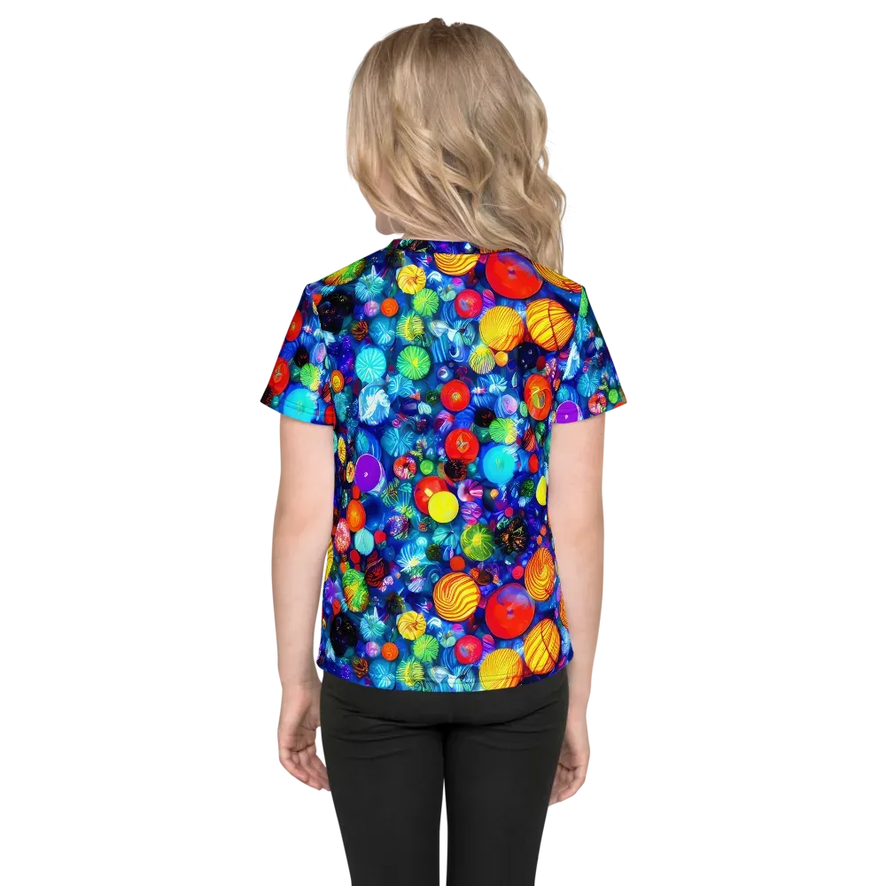 Chroma Dazzle on Kids Crew Neck T-Shirt — Back