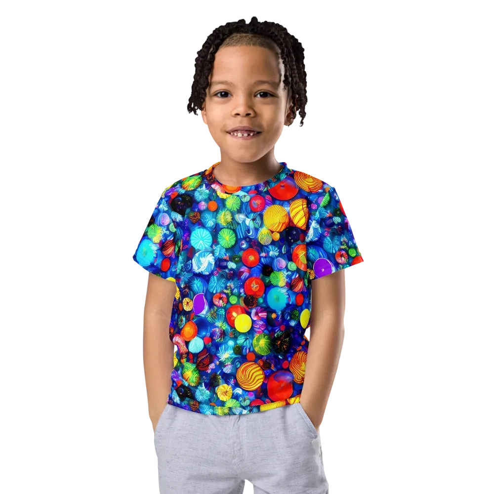 Chroma Dazzle on Kids Crew Neck T-Shirt — Front