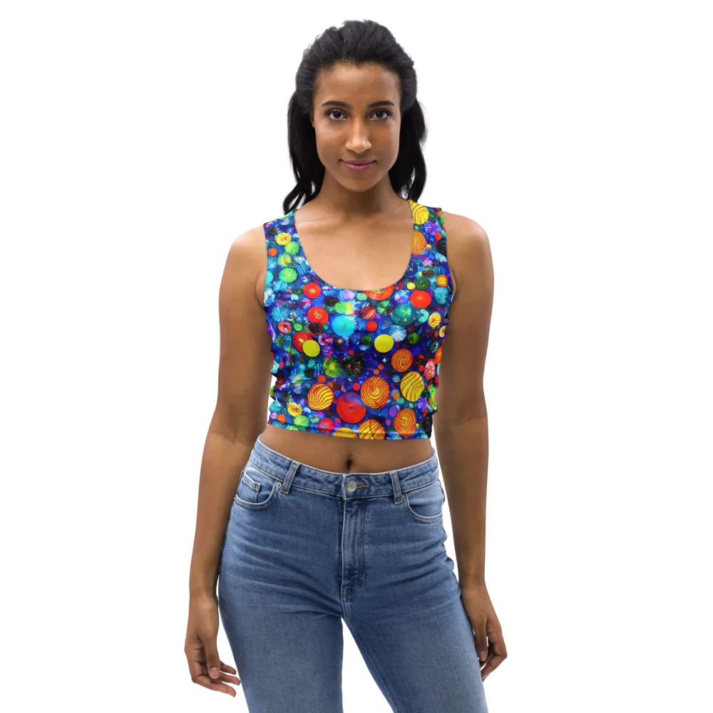 Chroma Dazzle on Crop Top — Front
