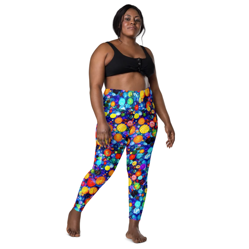 Chroma Dazzle on Leggings with Pockets — Front
