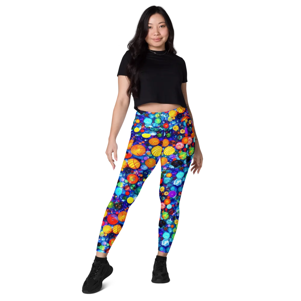 Chroma Dazzle on Leggings with Pockets — Front
