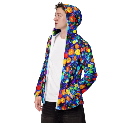 Chroma Dazzle on a Men's Windbreaker