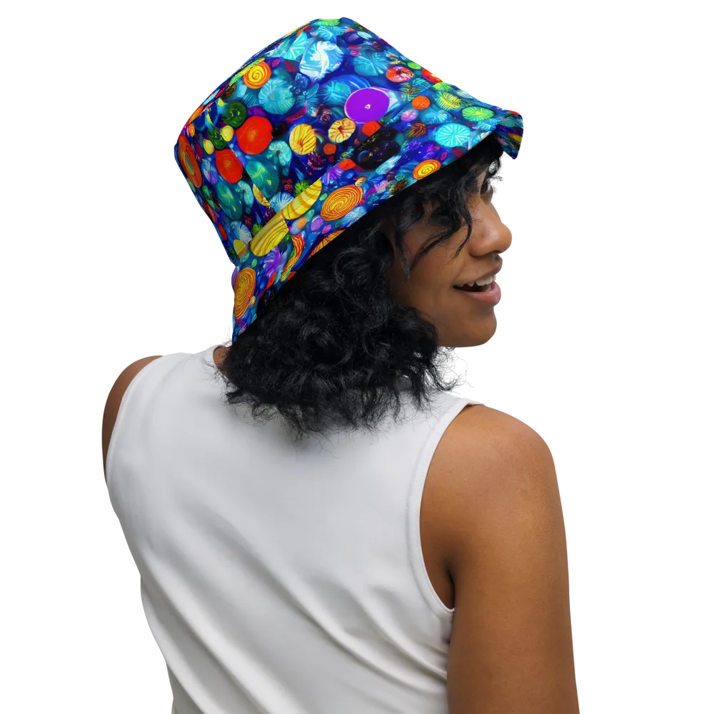 Chroma Dazzle on Reversible Bucket Hat — Right Outside