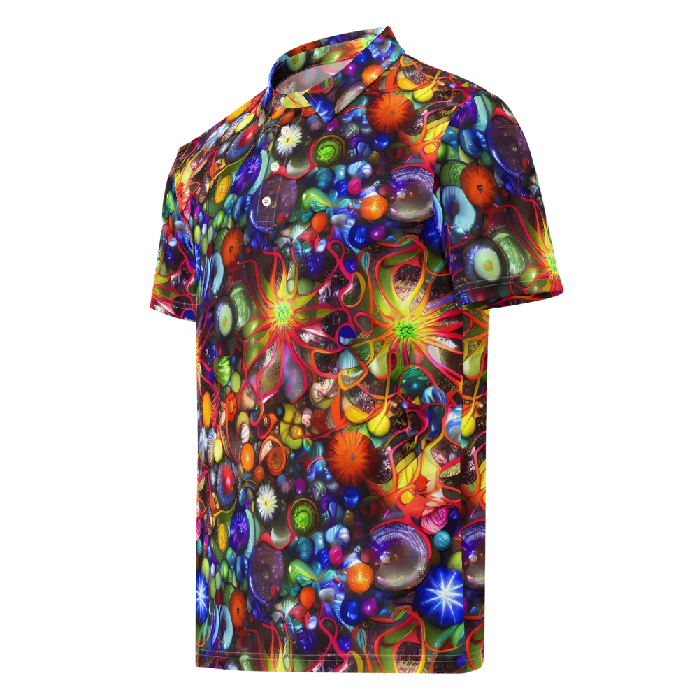 Euphoric Sphere on Men's Slim Fit Polo Shirt — Left Front