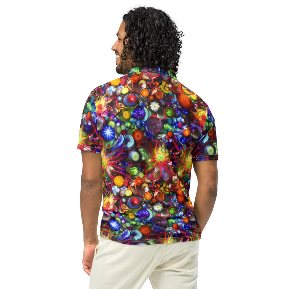 Euphoric Sphere on Men's Slim Fit Polo Shirt — Back